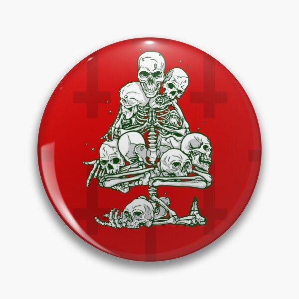 Item preview, skull ugly christmas tree skeleton gothic inverted cross designed and sold by Gossip Rag.