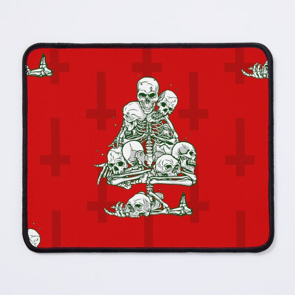 Item preview, skull ugly christmas tree skeleton gothic inverted cross designed and sold by Gossip Rag.