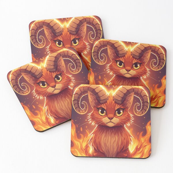 Item preview, Aries Zodiac Cat – Astrology Horoscope Design designed and sold by Luis Betancourt illustrations.