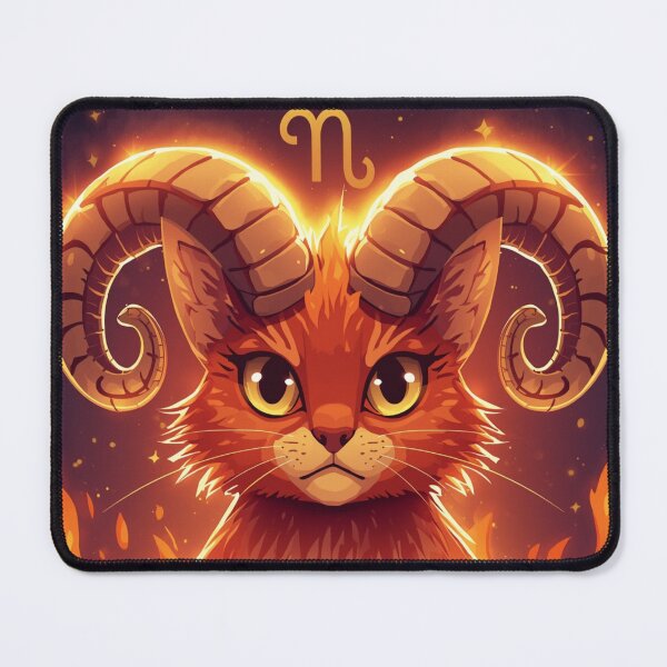 Item preview, Aries Zodiac Cat – Astrology Horoscope Design designed and sold by Luis Betancourt illustrations.