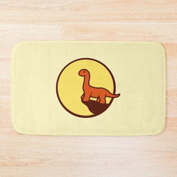 Item preview, Brachiosaurus Long Neck Cliff Mountain Round Night Moon designed and sold by shirt-o-mat.
