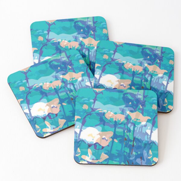 Item preview, Flowers on blue designed and sold by Marju Rose.