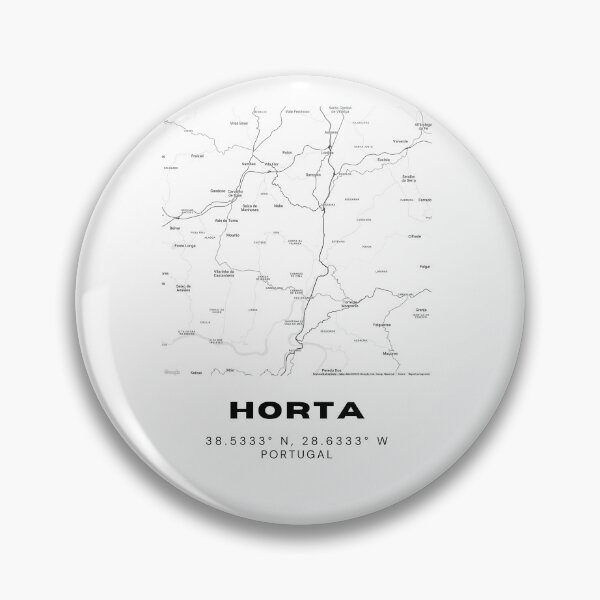 Item preview, Horta Portugal Coastal Map Poster – Minimalist Black and White City Print, Modern Travel Wall Art designed and sold by RM-Journey.