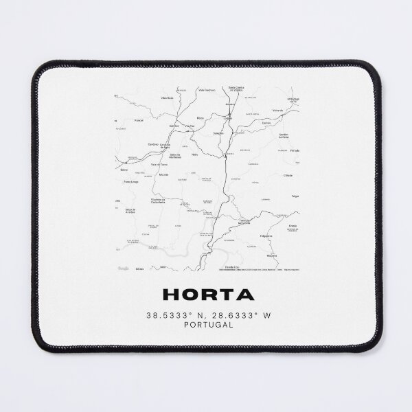 Item preview, Horta Portugal Coastal Map Poster – Minimalist Black and White City Print, Modern Travel Wall Art designed and sold by RM-Journey.