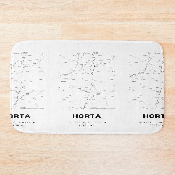 Item preview, Horta Portugal Coastal Map Poster – Minimalist Black and White City Print, Modern Travel Wall Art designed and sold by RM-Journey.