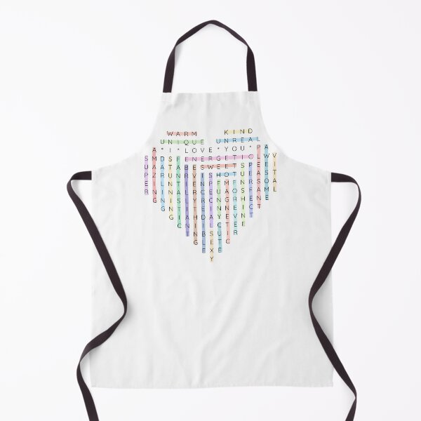 Item preview, Romantic Word Search Heart – I Love You Puzzle Art (highlighted) designed and sold by Yuli Club.