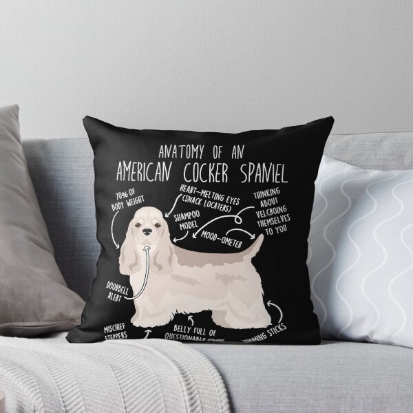 Item preview, Silver American Cocker Spaniel Dog Anatomy designed and sold by Clara Hollins.
