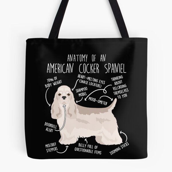 Item preview, Silver American Cocker Spaniel Dog Anatomy designed and sold by Clara Hollins.