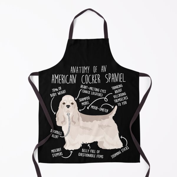 Item preview, Silver American Cocker Spaniel Dog Anatomy designed and sold by Clara Hollins.