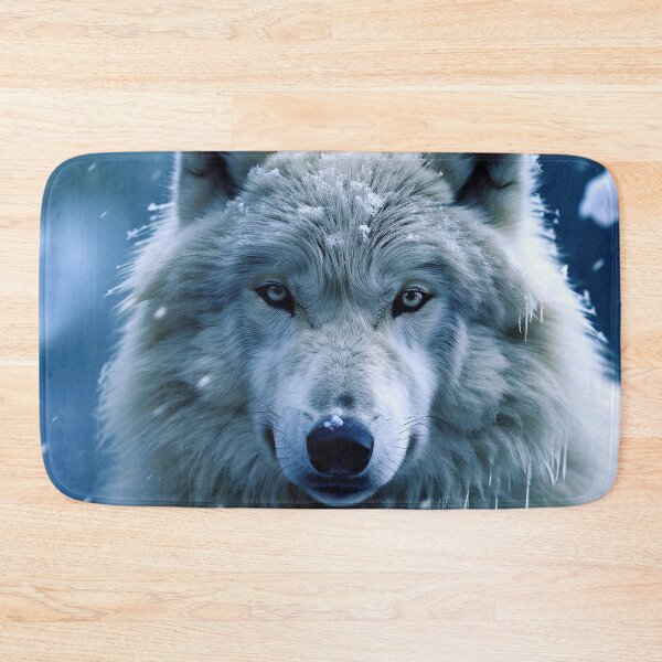 Item preview, Wolf With Blue Eyes In Arctic Snowstorm Art designed and sold by DEC02.