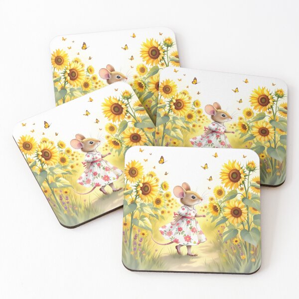 Item preview, Mouse in a floral dress designed and sold by PrintLabStudio.