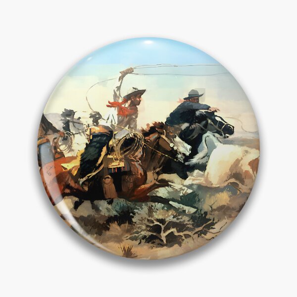 Item preview, Charles Marion Russell - Cowboys Roping a Steer designed and sold by Jon-Baran.