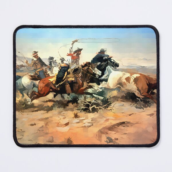 Item preview, Charles Marion Russell - Cowboys Roping a Steer designed and sold by Jon-Baran.