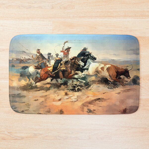 Item preview, Charles Marion Russell - Cowboys Roping a Steer designed and sold by Jon-Baran.