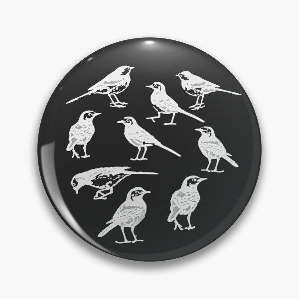 Item preview, Wagtails on black designed and sold by Marju Rose.