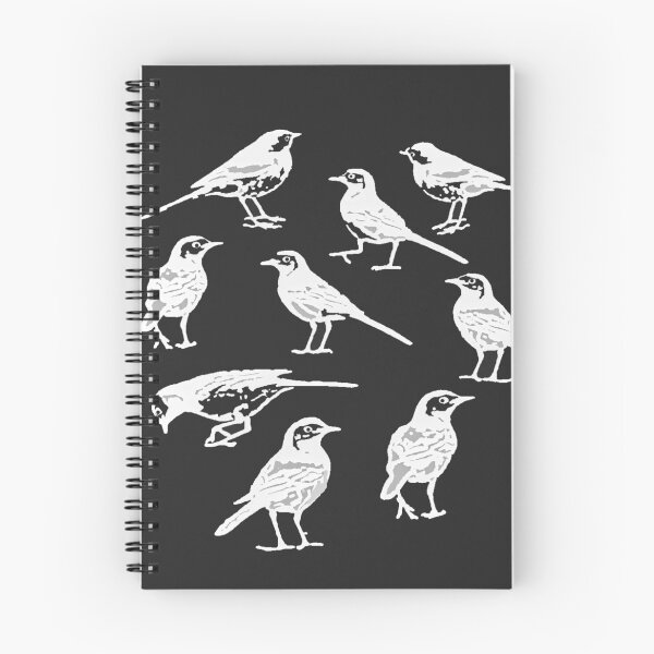 Item preview, Wagtails on black designed and sold by Marju Rose.