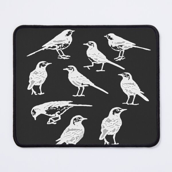 Item preview, Wagtails on black designed and sold by Marju Rose.