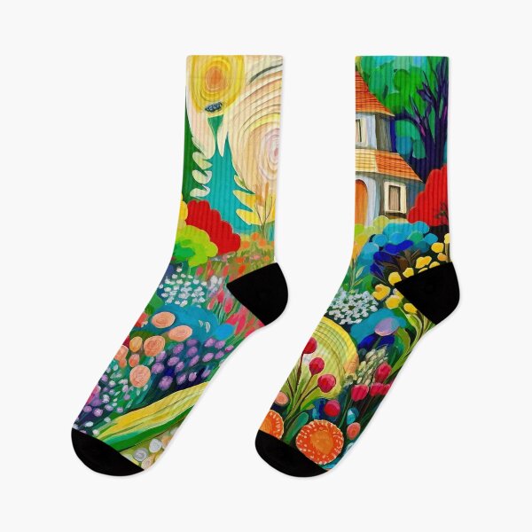 Item preview, Gustav Klimt Flower Garden with Cottage designed and sold by Vicky Brago-Mitchell®.