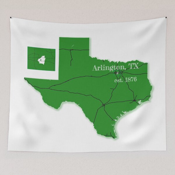 Item preview, Arlington, TX [Green] designed and sold by PhilbonianDezin.