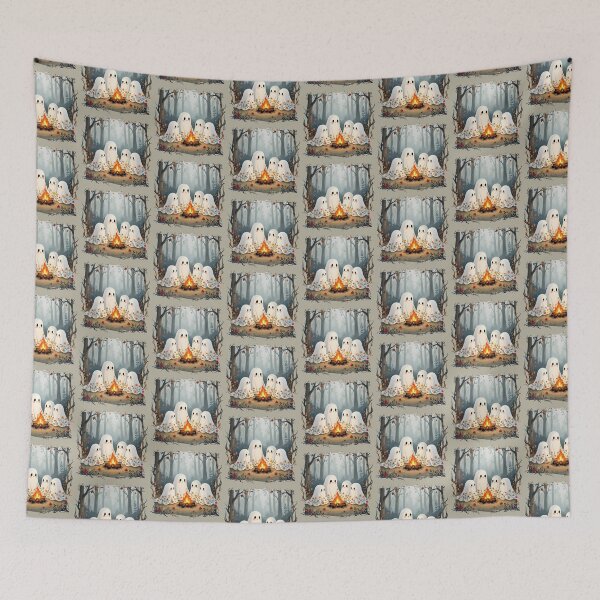 Item preview, Cozy Campfire Ghosts – Autumn Forest Gathering designed and sold by MvuuStudio.