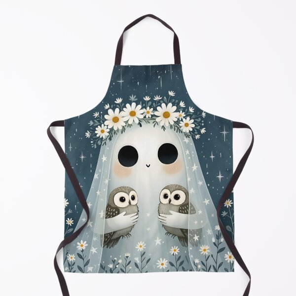 Item preview, Daisy Crown Ghost with Owlets – Starry Forest designed and sold by MvuuStudio.
