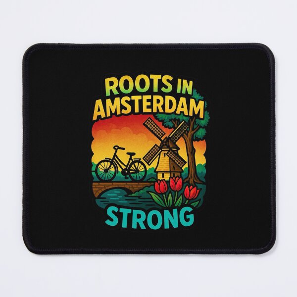 Item preview, Roots in Amsterdam -- Windmill, Bicycle & Tulips designed and sold by Myra365Art.