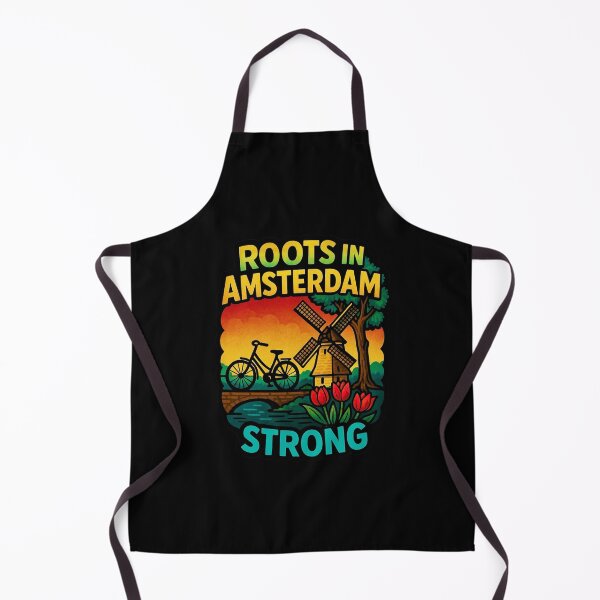Item preview, Roots in Amsterdam -- Windmill, Bicycle & Tulips designed and sold by Myra365Art.