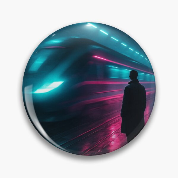 Item preview, Neon Train Through the Future designed and sold by Neon Horizons.