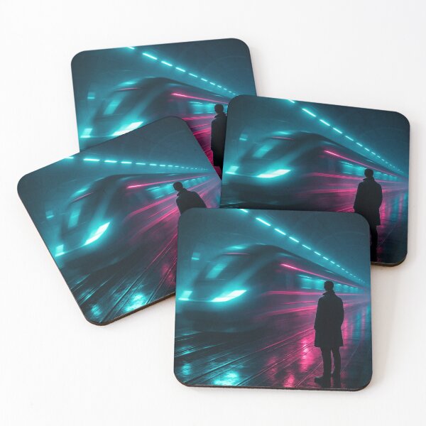 Item preview, Neon Train Through the Future designed and sold by Neon Horizons.