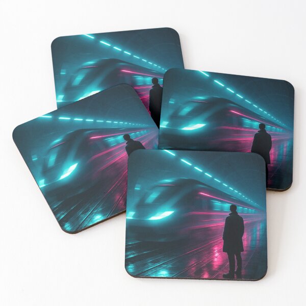 Item preview, Neon Train in Futuristic Subway designed and sold by Neon Horizons.