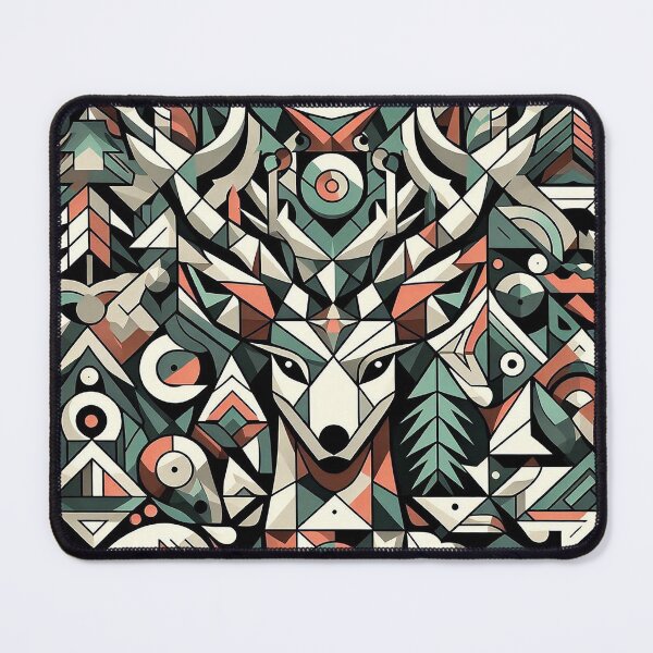 Item preview, Deer head in geometric shapes designed and sold by nikkolaus.