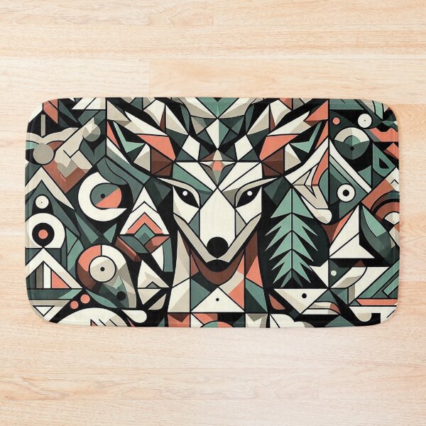 Item preview, Deer head in geometric shapes designed and sold by nikkolaus.