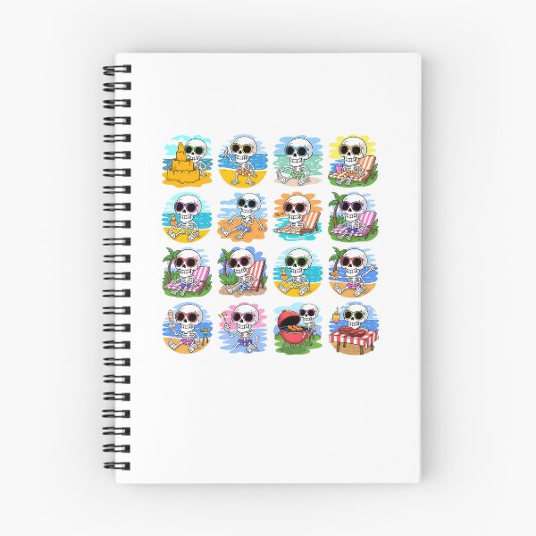 Item preview, Funny Summer Skeletons | Cool Beach & BBQ Vibes Illustration designed and sold by ArtByKatti.