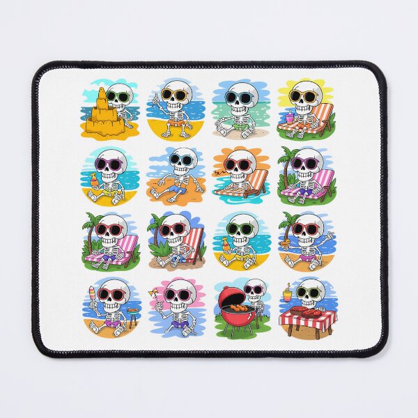 Item preview, Funny Summer Skeletons | Cool Beach & BBQ Vibes Illustration designed and sold by ArtByKatti.