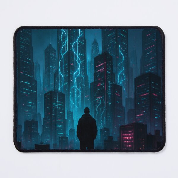 Item preview, Cyberpunk Rooftop Skyline designed and sold by Neon Horizons.