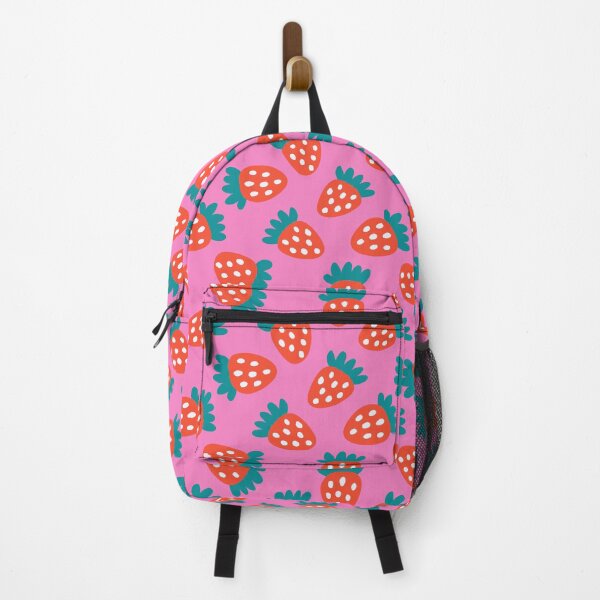 Item preview, Red strawberries on a pink background designed and sold by kenagui.