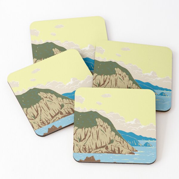 Item preview, Osezaki Cliff in Saikai National Park Kyushu Japan WPA Poster Art designed and sold by patrimonio.