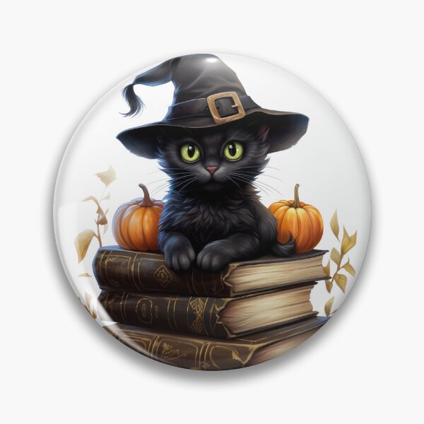 Item preview, Halloween Black Cat Witch with Books designed and sold by Eclectic Monkey.