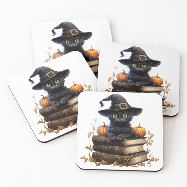 Item preview, Halloween Black Cat Witch with Books designed and sold by Eclectic Monkey.
