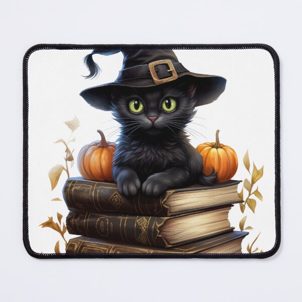 Item preview, Halloween Black Cat Witch with Books designed and sold by Eclectic Monkey.