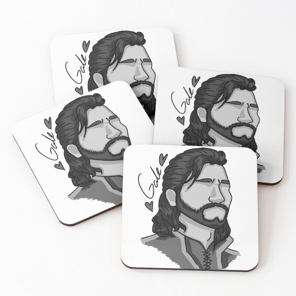 Item preview, Gale Dekarios - Baldurs Gate - Headshot - Variation 2 - black and white designed and sold by LanibugsArt.