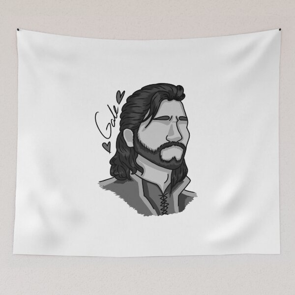 Item preview, Gale Dekarios - Baldurs Gate - Headshot - Variation 2 - black and white designed and sold by LanibugsArt.