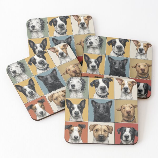 Item preview, Nine Dogs Pop Art Grid, Dog Lover designed and sold by Art of Ngu.