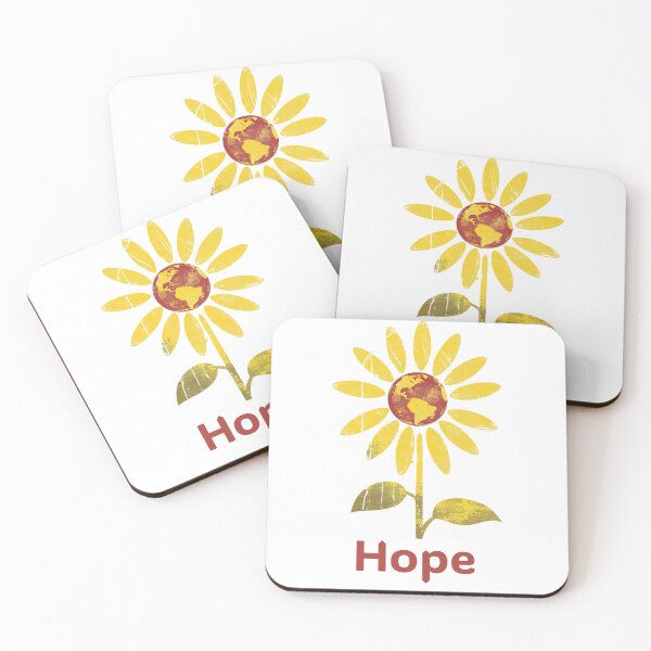 Item preview, Yellow Daisy World Map – Hope Greeting Card designed and sold by Junomoon23.