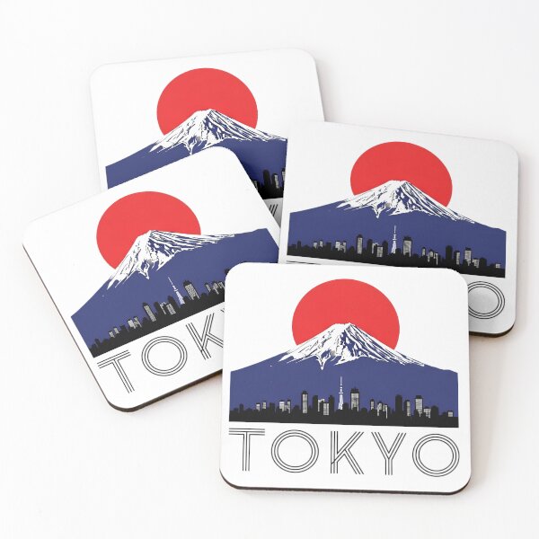 Item preview, Tokyo Skyline and Mount Fuji - Japanese Minimalist Art designed and sold by Digital Dreams Arts.