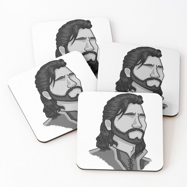 Item preview, Gale Dekarios - Headshot - Baldurs Gate - Variation 4 - Greyscale no wiriting designed and sold by LanibugsArt.