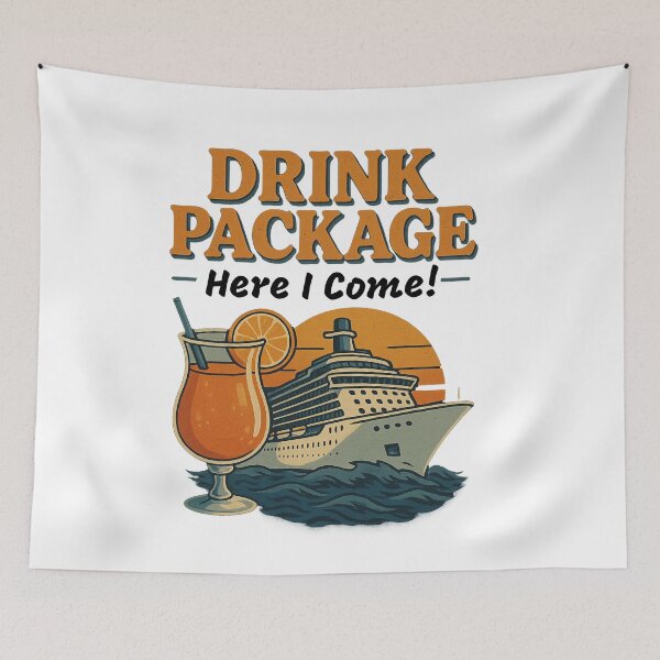 Item preview, Drink Package, Here I Come – Funny Cruise Vacation T-Shirt designed and sold by Taberland.