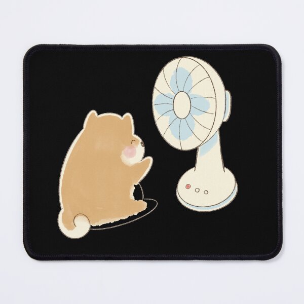 Item preview, Happy Cartoon Dog Waving at Fan | Playful Pet Cooling Art | Whimsical Animal Vector Illustration designed and sold by TialCorner.