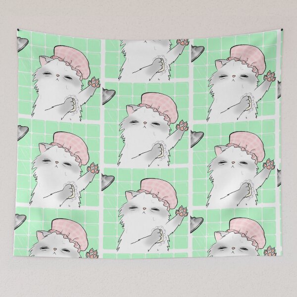 Item preview, Sleepy Cat Showering Funny Cute Animal Art designed and sold by Amy Caves.
