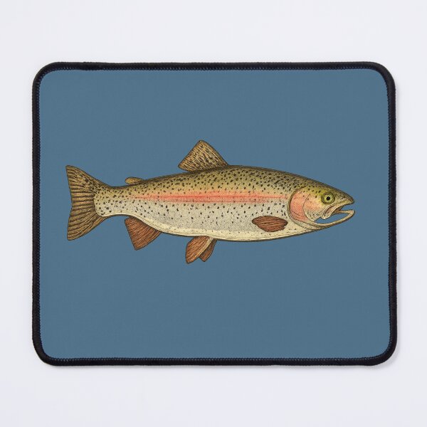 Item preview, Rainbow Trout – Detailed Side Profile Illustration designed and sold by NoRestDesigns.